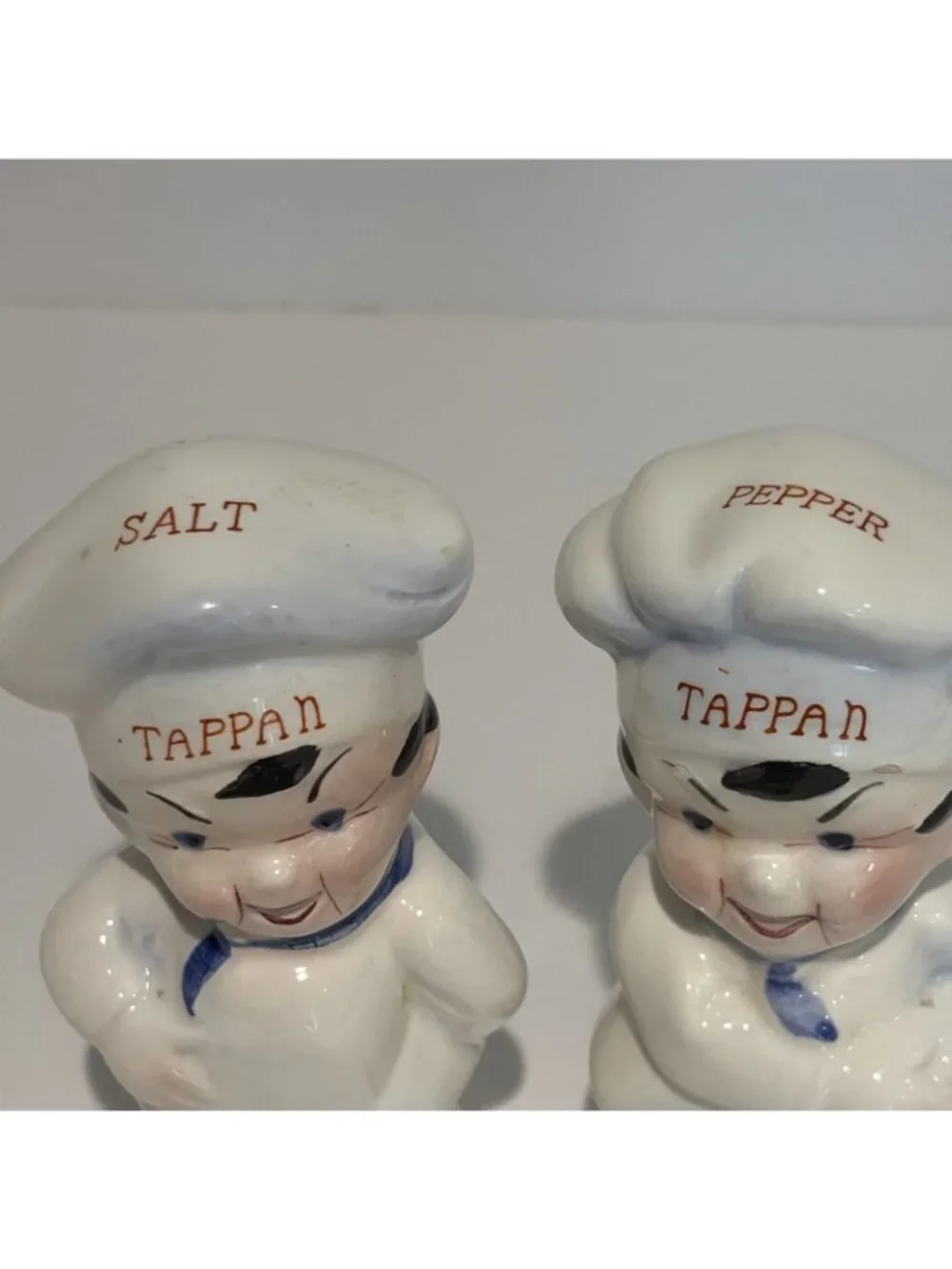Vintage Tappan Range Stove Promo Chef Salt and Pepper Shakers 1950s Kitschy